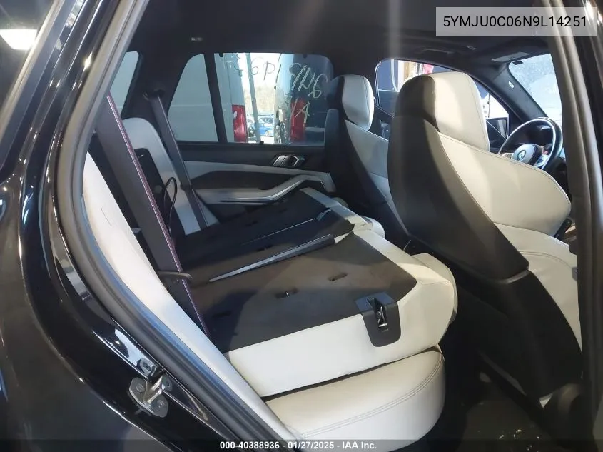 2022 BMW X5 M VIN: 5YMJU0C06N9L14251 Lot: 40388936
