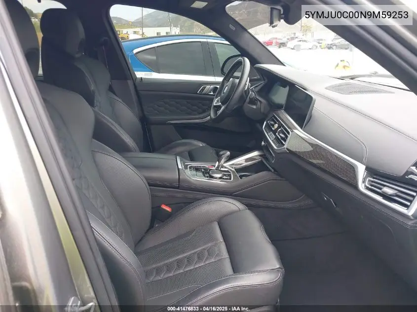 2022 BMW X5 M VIN: 5YMJU0C00N9M59253 Lot: 41476833