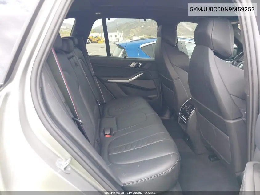 2022 BMW X5 M VIN: 5YMJU0C00N9M59253 Lot: 41476833