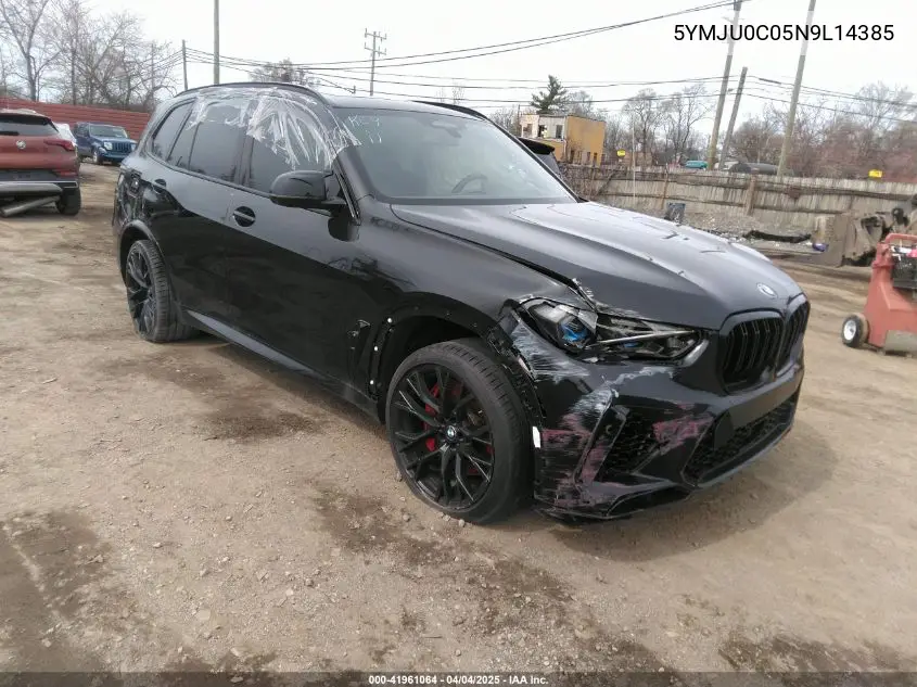 2022 BMW X5 M VIN: 5YMJU0C05N9L14385 Lot: 41961064