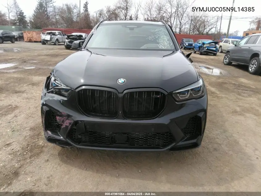 2022 BMW X5 M VIN: 5YMJU0C05N9L14385 Lot: 41961064