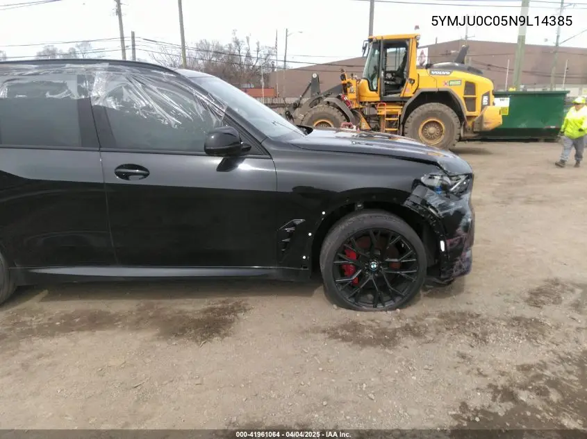 2022 BMW X5 M VIN: 5YMJU0C05N9L14385 Lot: 41961064