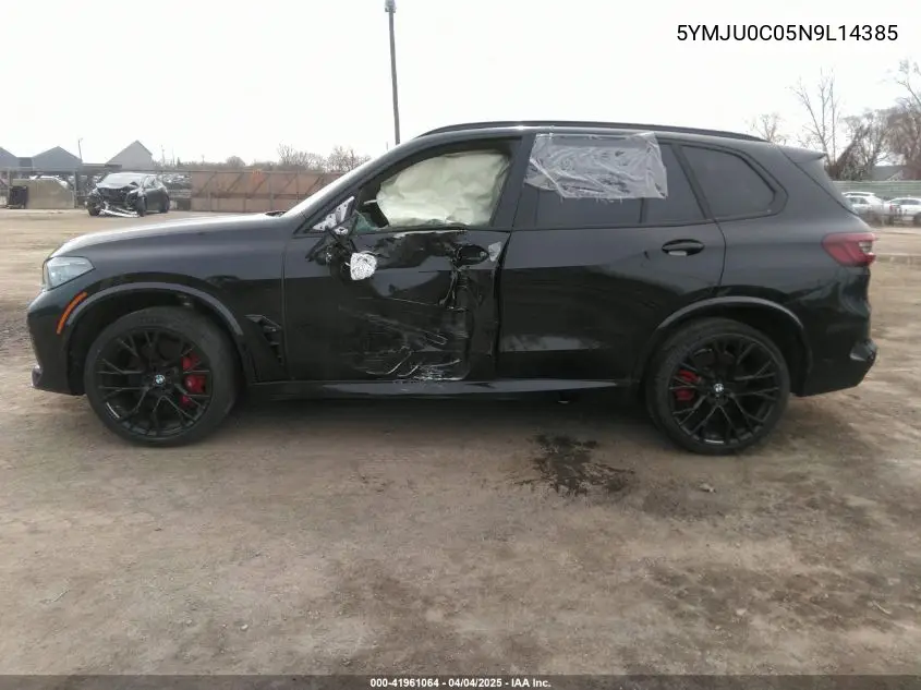 2022 BMW X5 M VIN: 5YMJU0C05N9L14385 Lot: 41961064