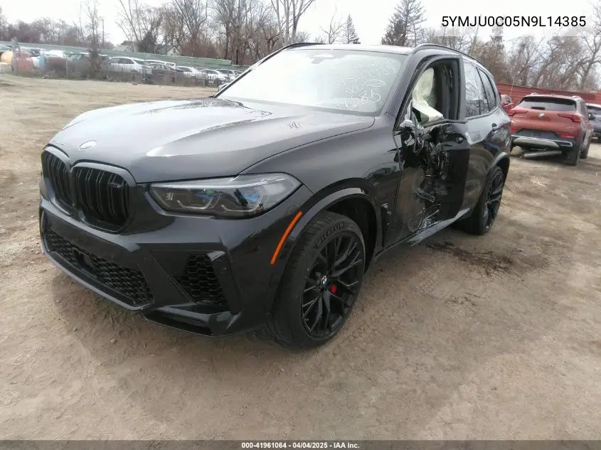 2022 BMW X5 M VIN: 5YMJU0C05N9L14385 Lot: 41961064