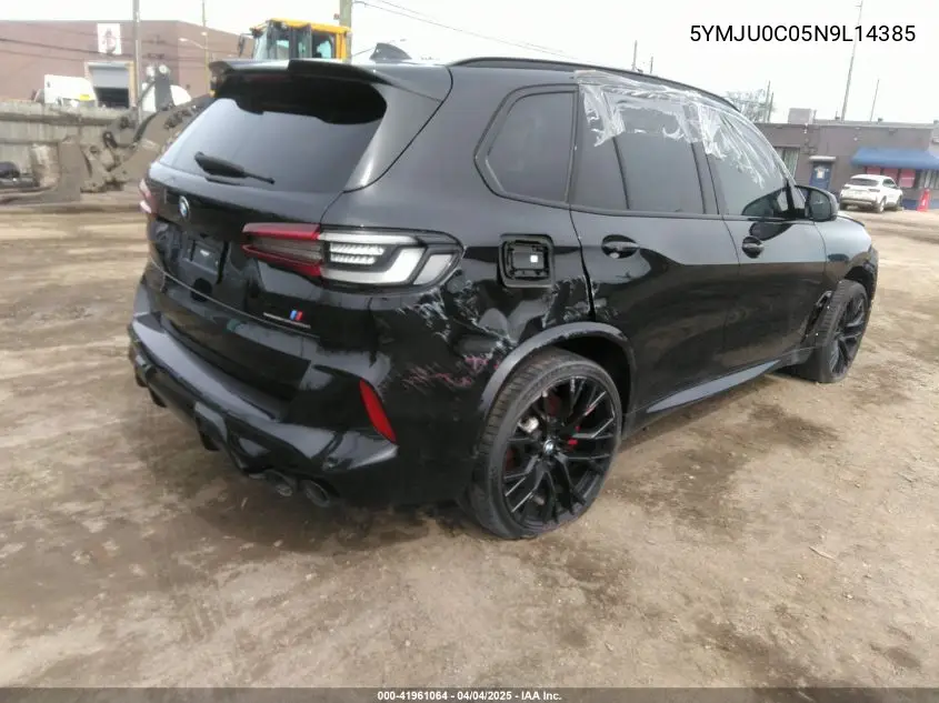2022 BMW X5 M VIN: 5YMJU0C05N9L14385 Lot: 41961064