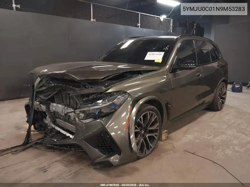 2022 BMW X5 M VIN: 5YMJU0C01N9M53283 Lot: 41967645