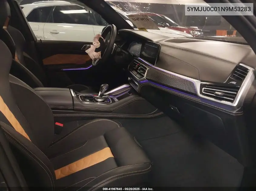 2022 BMW X5 M VIN: 5YMJU0C01N9M53283 Lot: 41967645