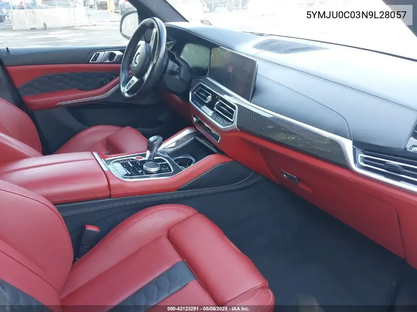 2022 BMW X5 M VIN: 5YMJU0C03N9L28057 Lot: 42123291