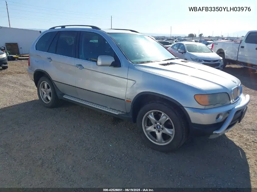2000 BMW X5 4.4 VIN: WBAFB3350YLH03976 Lot: 42526851