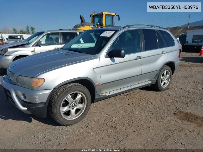 2000 BMW X5 4.4 VIN: WBAFB3350YLH03976 Lot: 42526851
