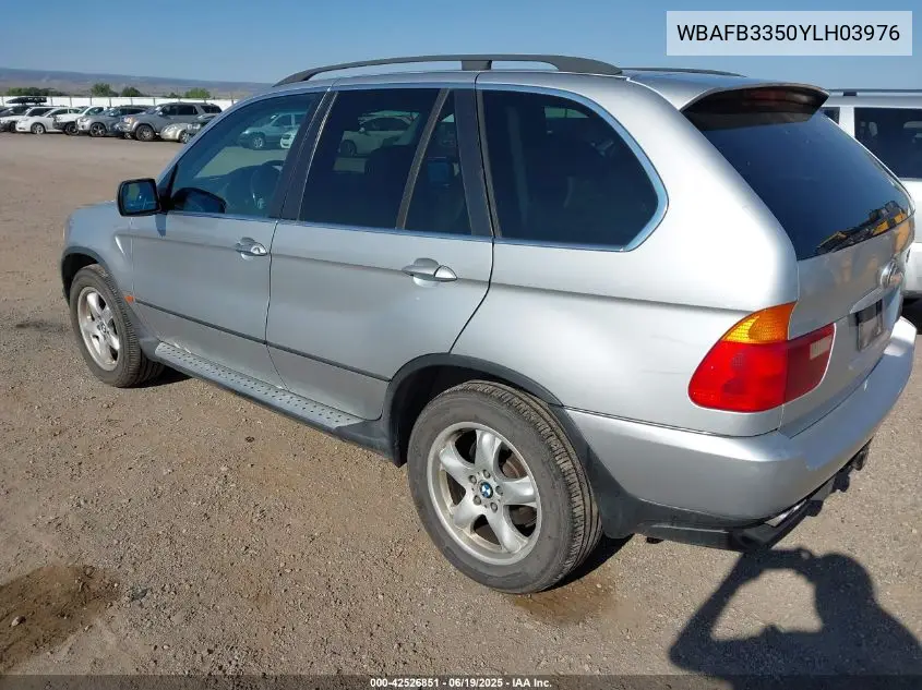 2000 BMW X5 4.4 VIN: WBAFB3350YLH03976 Lot: 42526851