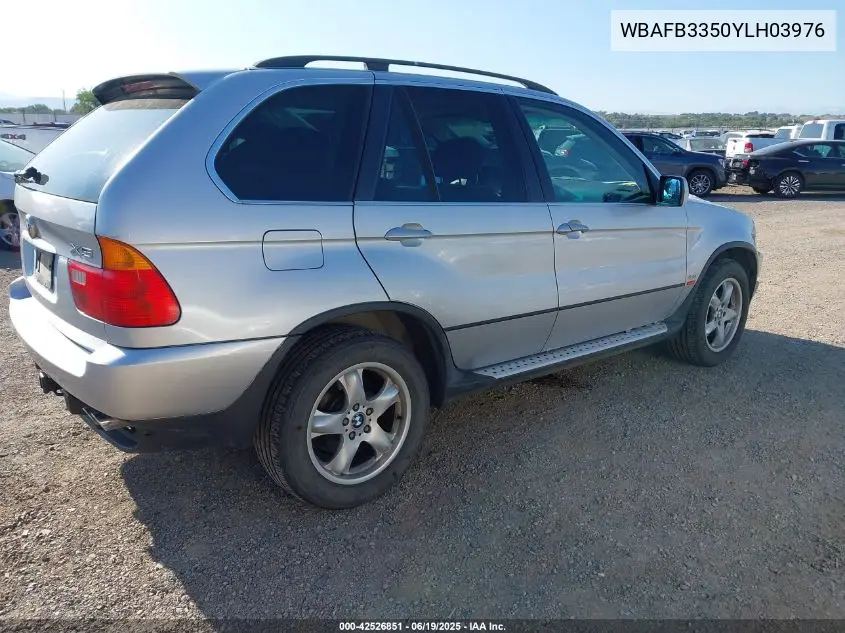 2000 BMW X5 4.4 VIN: WBAFB3350YLH03976 Lot: 42526851