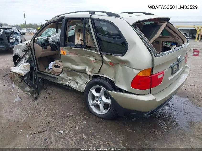 2001 BMW X5 3.0 VIN: WBAFA53501LM83529 Lot: 41962233