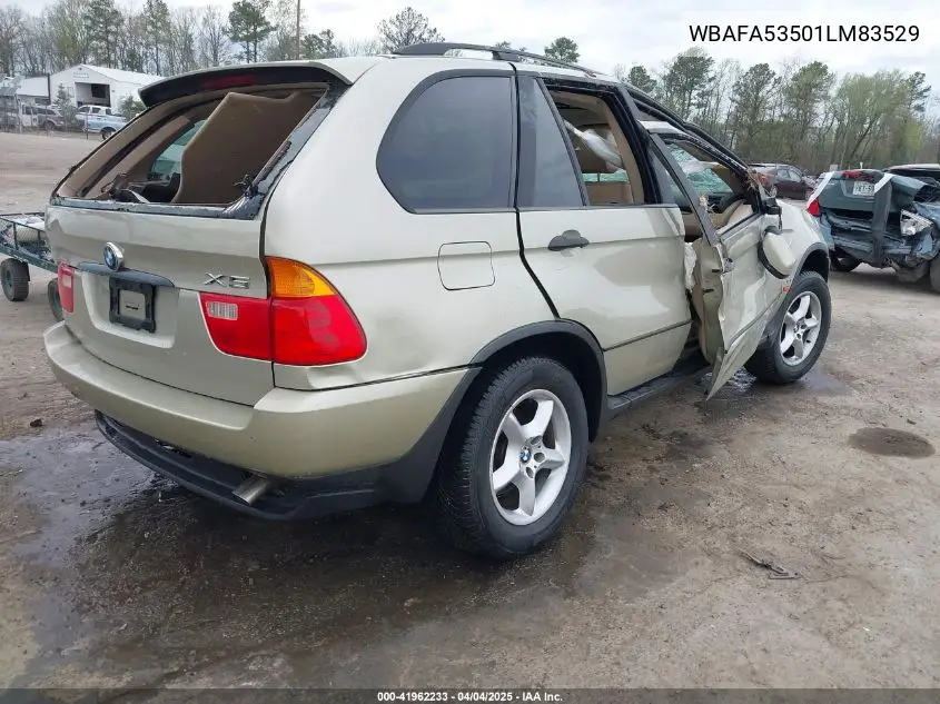 2001 BMW X5 3.0 VIN: WBAFA53501LM83529 Lot: 41962233
