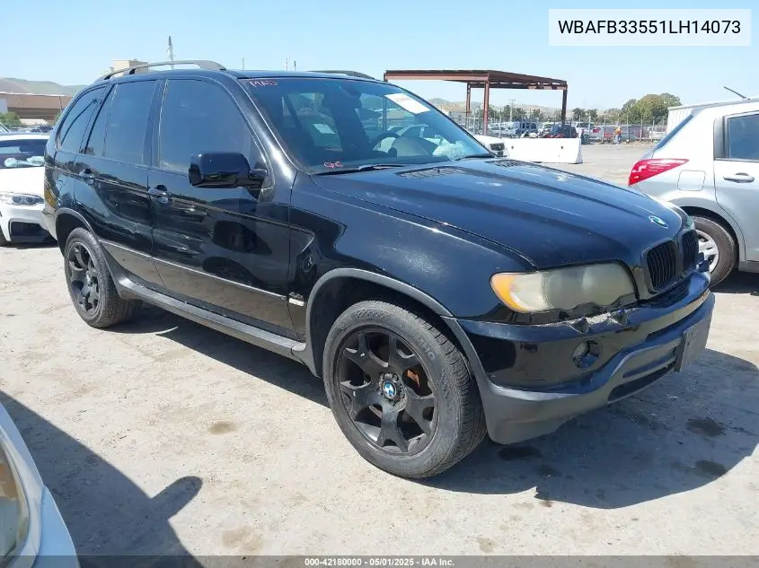 2001 BMW X5 4.4 VIN: WBAFB33551LH14073 Lot: 42180000