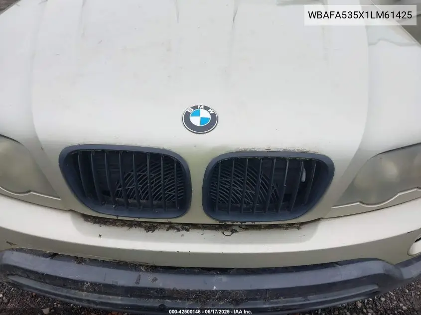 2001 BMW X5 3.0 VIN: WBAFA535X1LM61425 Lot: 42500146