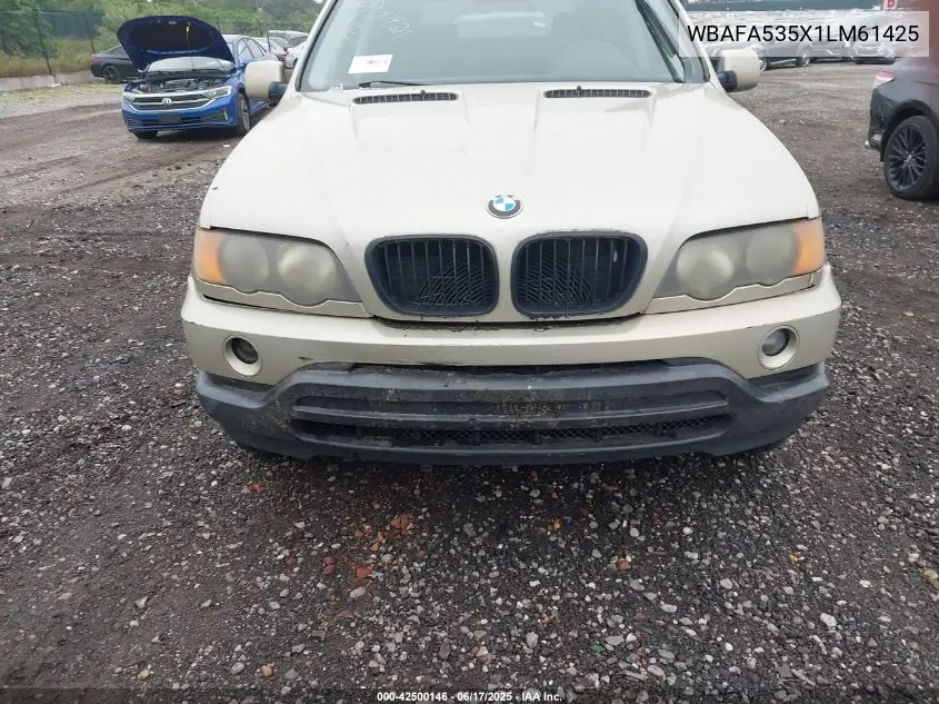 2001 BMW X5 3.0 VIN: WBAFA535X1LM61425 Lot: 42500146