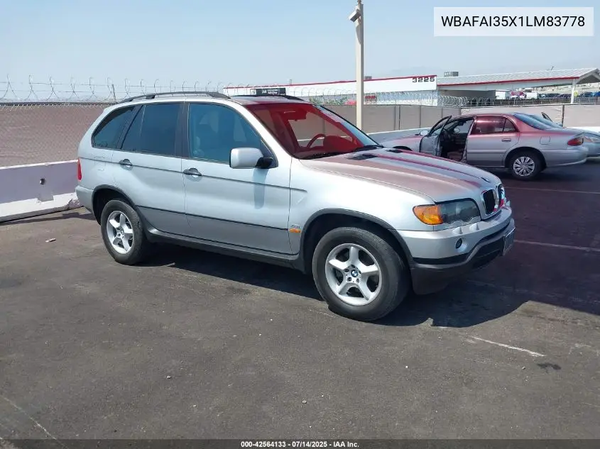 2001 BMW X5 VIN: WBAFAI35X1LM83778 Lot: 42564133
