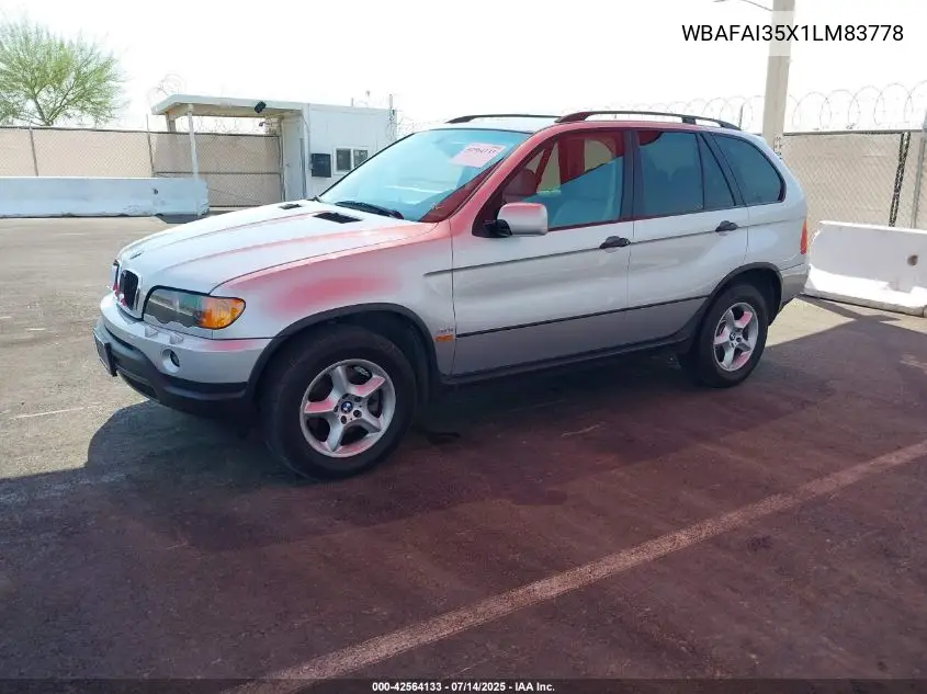 2001 BMW X5 VIN: WBAFAI35X1LM83778 Lot: 42564133