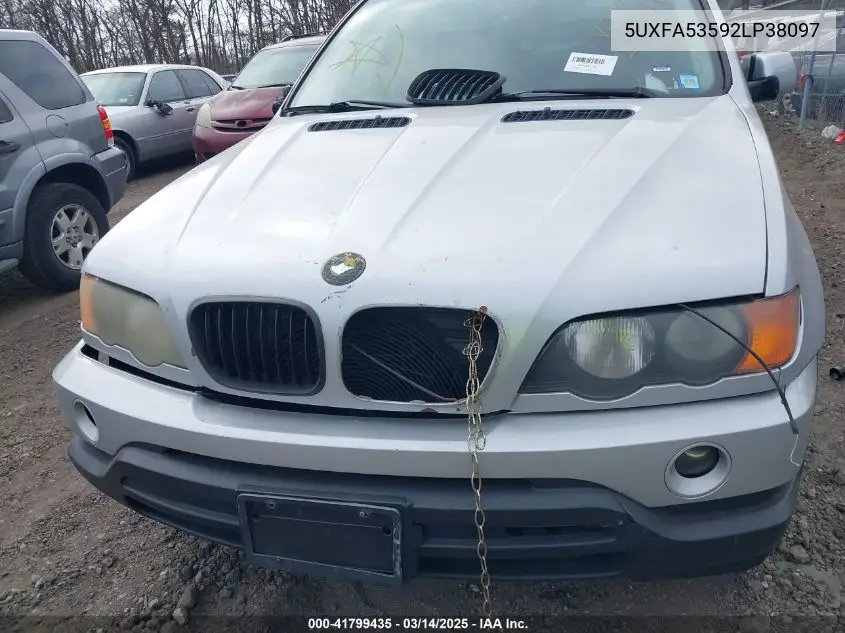 2002 BMW X5 3.0I VIN: 5UXFA53592LP38097 Lot: 41799435