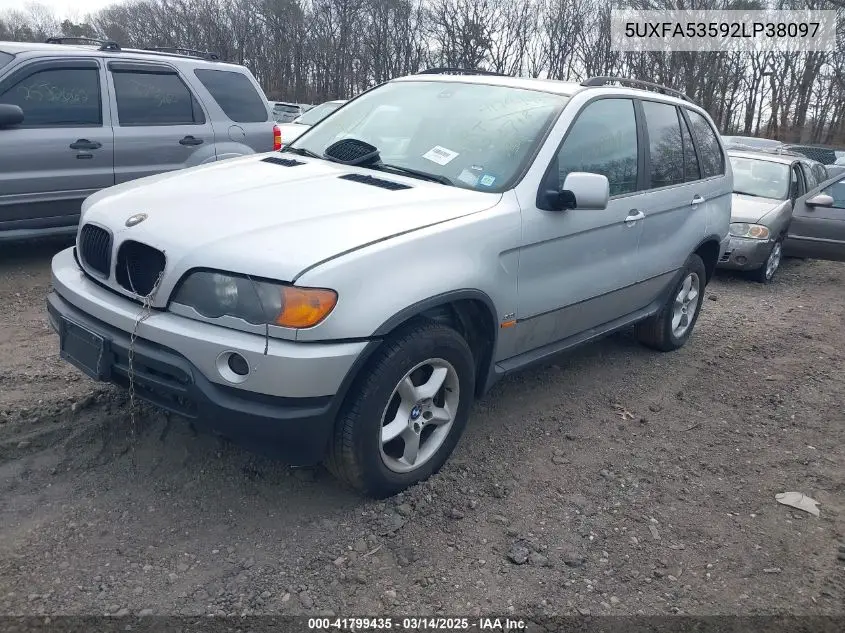 2002 BMW X5 3.0I VIN: 5UXFA53592LP38097 Lot: 41799435