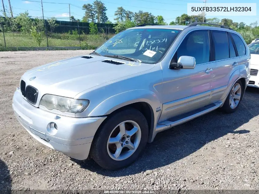 2002 BMW X5 4.4I VIN: 5UXFB33572LH32304 Lot: 42280160