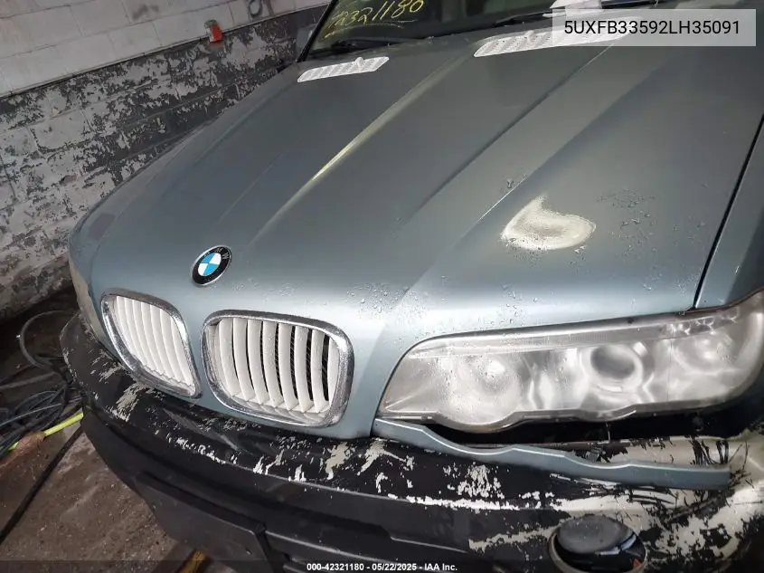 2002 BMW X5 4.4I VIN: 5UXFB33592LH35091 Lot: 42321180