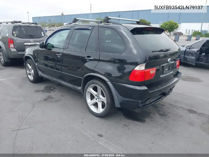 2002 BMW X5 4.6Is VIN: 5UXFB93542LN79137 Lot: 42690763
