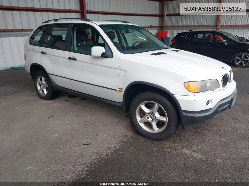 2003 BMW X5 3.0I VIN: 5UXFA53583LV95127 Lot: 41978626