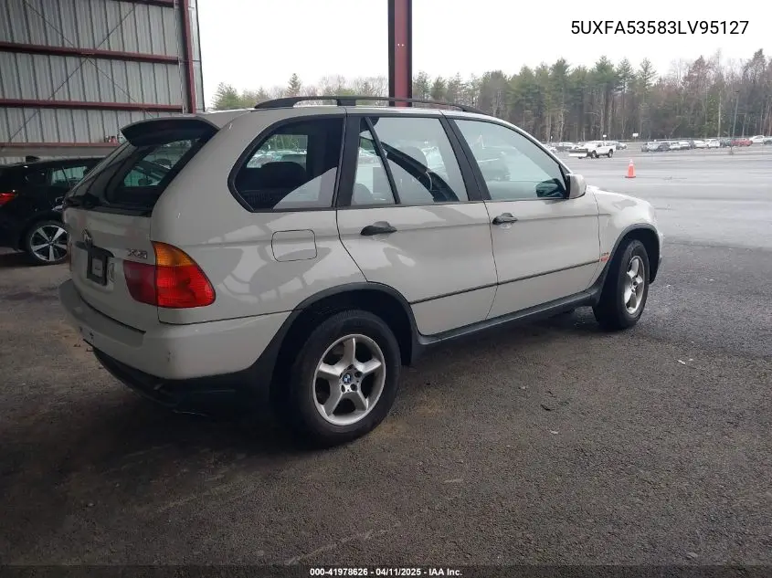 2003 BMW X5 3.0I VIN: 5UXFA53583LV95127 Lot: 41978626