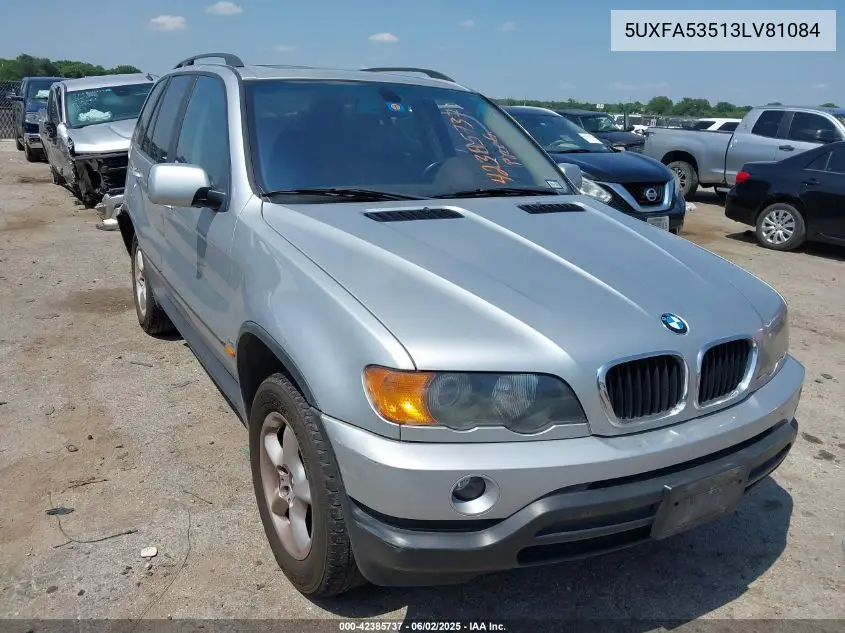 2003 BMW X5 3.0I VIN: 5UXFA53513LV81084 Lot: 42385737