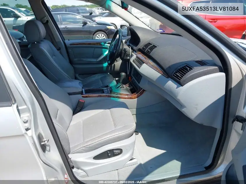 2003 BMW X5 3.0I VIN: 5UXFA53513LV81084 Lot: 42385737