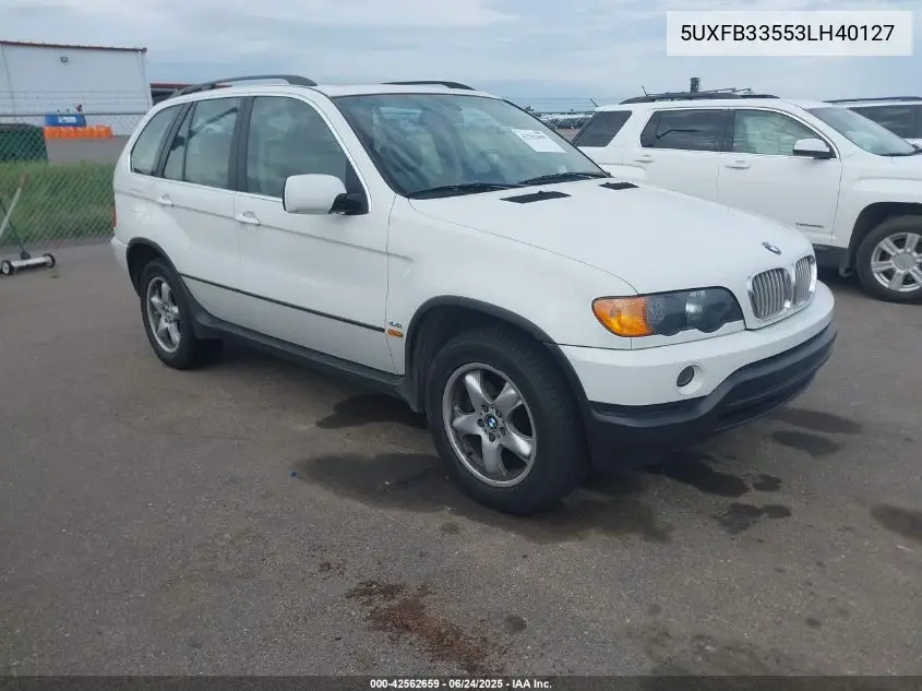 2003 BMW X5 4.4I VIN: 5UXFB33553LH40127 Lot: 42562659