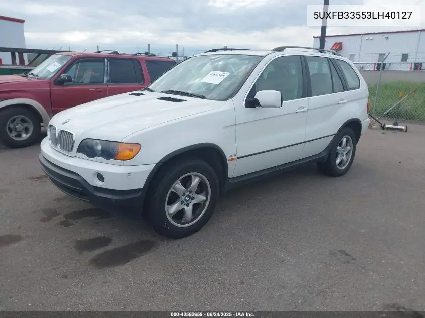 2003 BMW X5 4.4I VIN: 5UXFB33553LH40127 Lot: 42562659