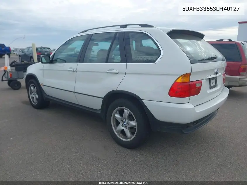 2003 BMW X5 4.4I VIN: 5UXFB33553LH40127 Lot: 42562659