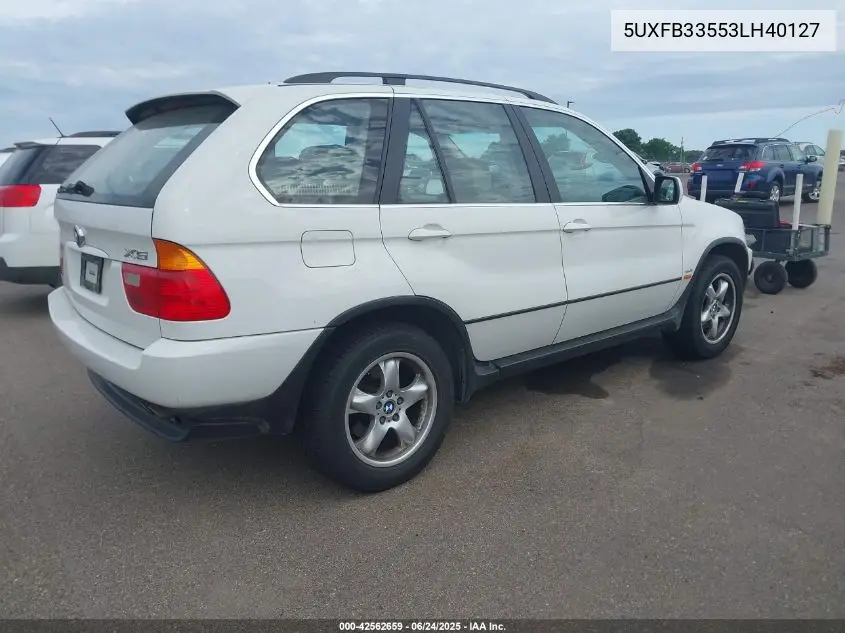 2003 BMW X5 4.4I VIN: 5UXFB33553LH40127 Lot: 42562659
