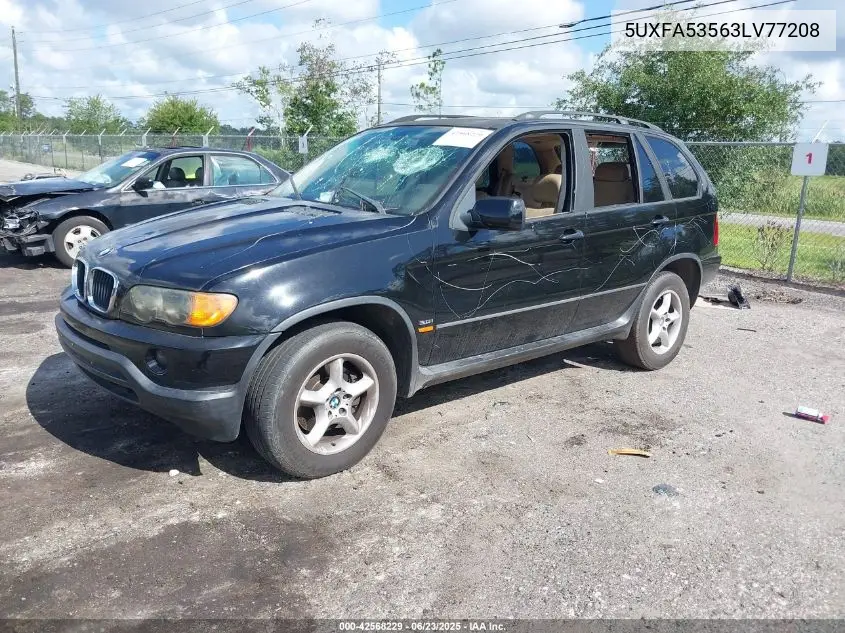 2003 BMW X5 3.0I VIN: 5UXFA53563LV77208 Lot: 42568229