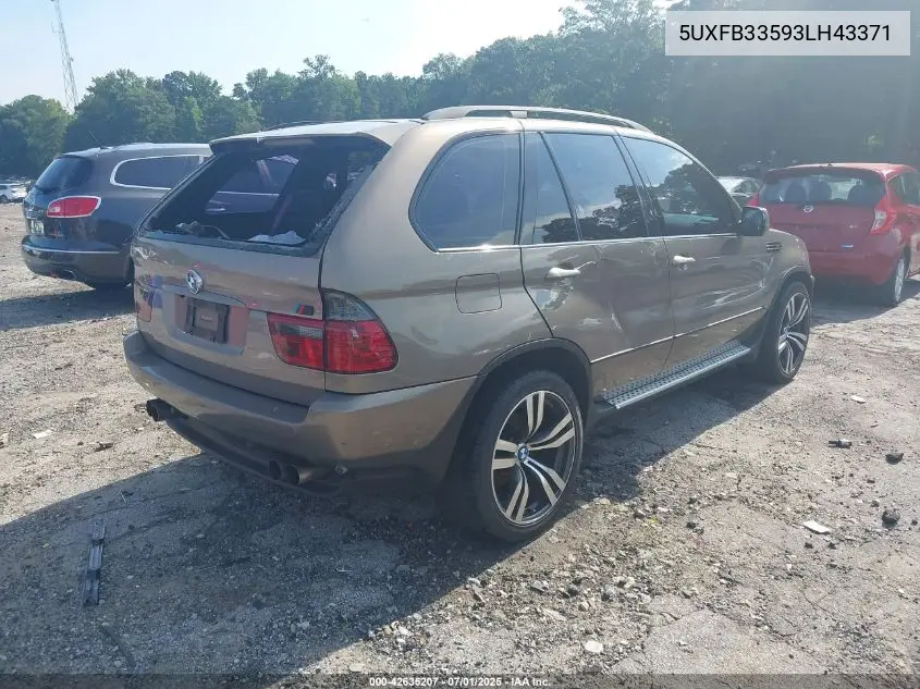 2003 BMW X5 4.4I VIN: 5UXFB33593LH43371 Lot: 42635207