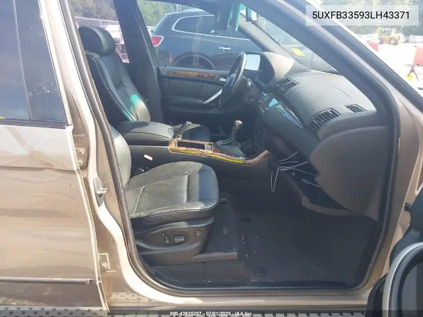 2003 BMW X5 4.4I VIN: 5UXFB33593LH43371 Lot: 42635207
