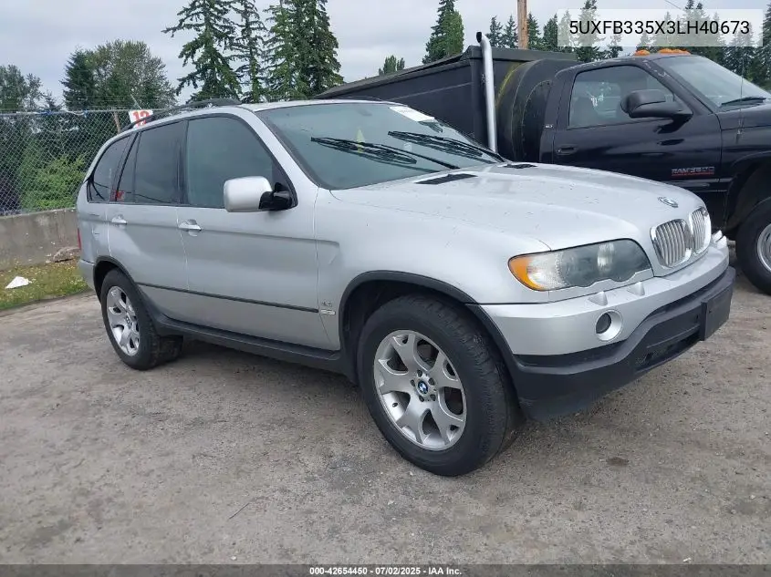 2003 BMW X5 4.4I VIN: 5UXFB335X3LH40673 Lot: 42654450