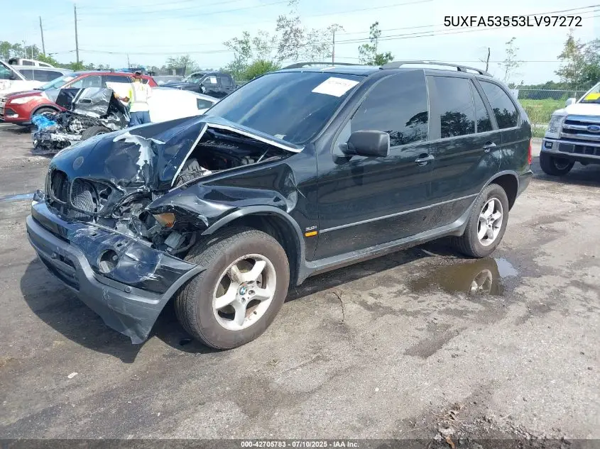 2003 BMW X5 3.0I VIN: 5UXFA53553LV97272 Lot: 42705783