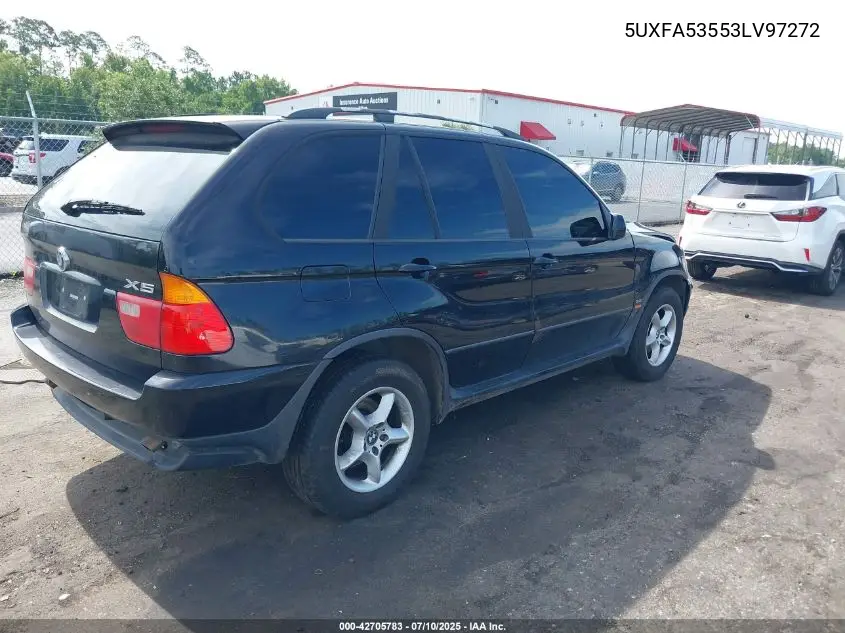 2003 BMW X5 3.0I VIN: 5UXFA53553LV97272 Lot: 42705783