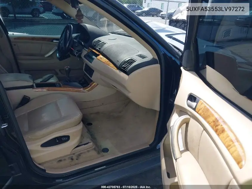 2003 BMW X5 3.0I VIN: 5UXFA53553LV97272 Lot: 42705783