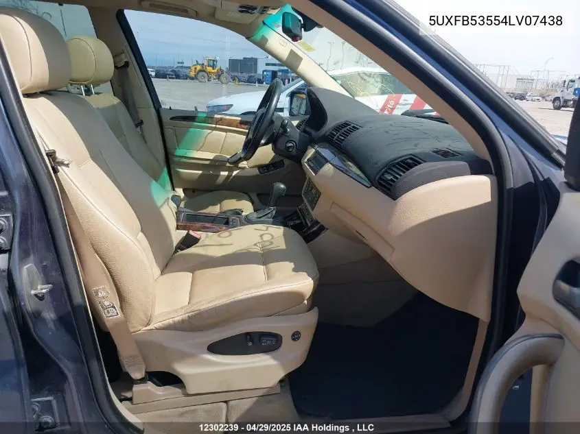 2004 BMW X5 4.4I VIN: 5UXFB53554LV07438 Lot: 12302239