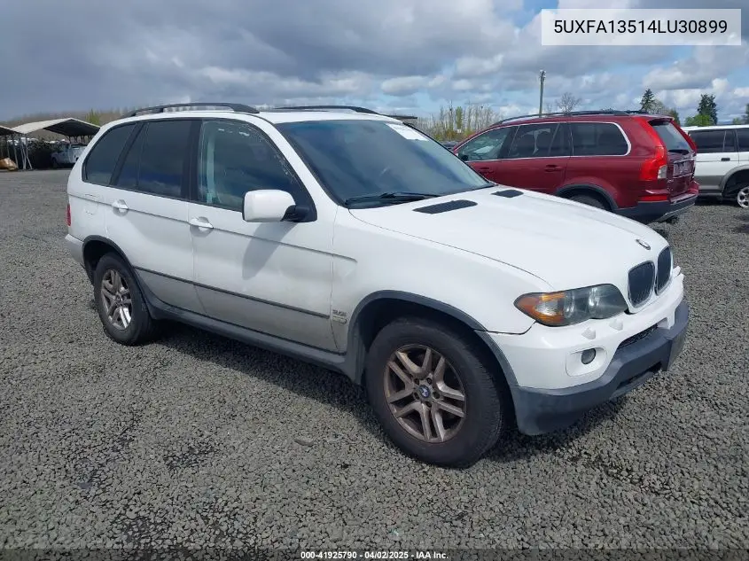 2004 BMW X5 3.0I VIN: 5UXFA13514LU30899 Lot: 41925790