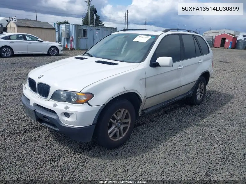 2004 BMW X5 3.0I VIN: 5UXFA13514LU30899 Lot: 41925790