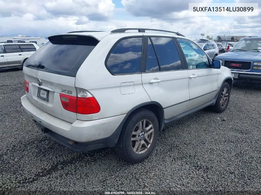 2004 BMW X5 3.0I VIN: 5UXFA13514LU30899 Lot: 41925790