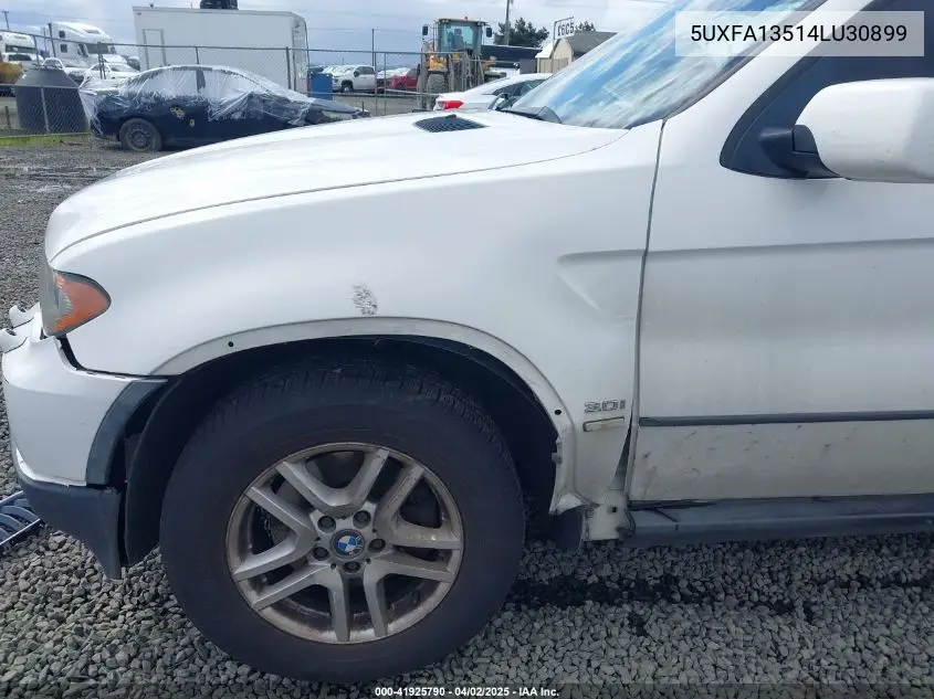 2004 BMW X5 3.0I VIN: 5UXFA13514LU30899 Lot: 41925790