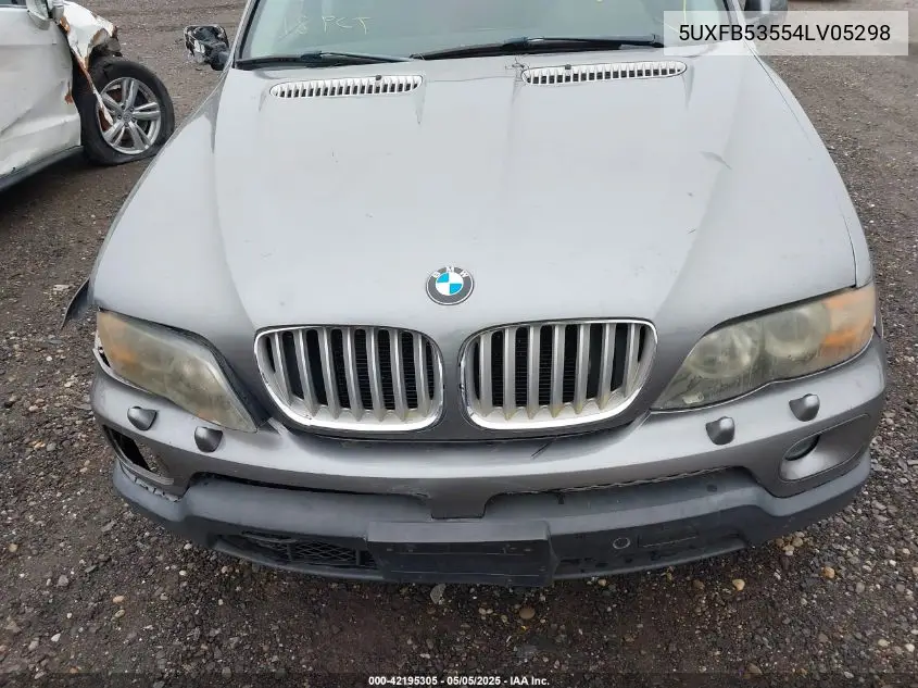2004 BMW X5 4.4I VIN: 5UXFB53554LV05298 Lot: 42195305