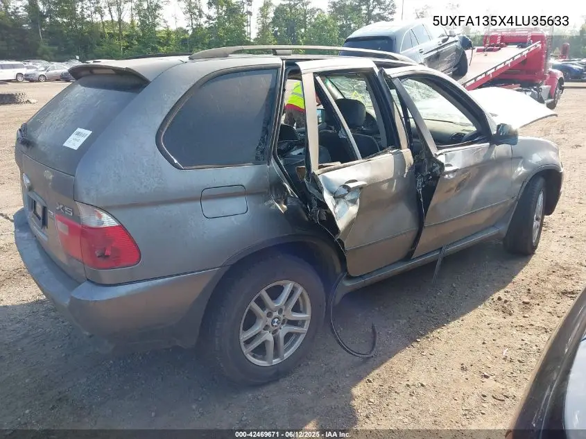 2004 BMW X5 3.0I VIN: 5UXFA135X4LU35633 Lot: 42469671